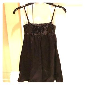 Top black sequins formal dress